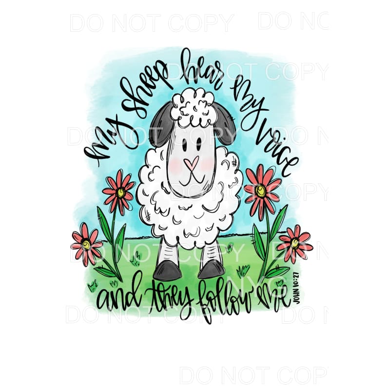 My Sheep Hear My Voice Bible Verse John 1027 Sublimation