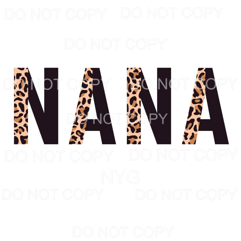 Nana Half Leopard Black Sublimation transfers - Heat