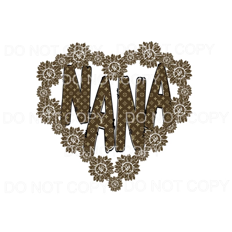 Nana LV Louis Vuitton Flower Heart Sublimation transfers -