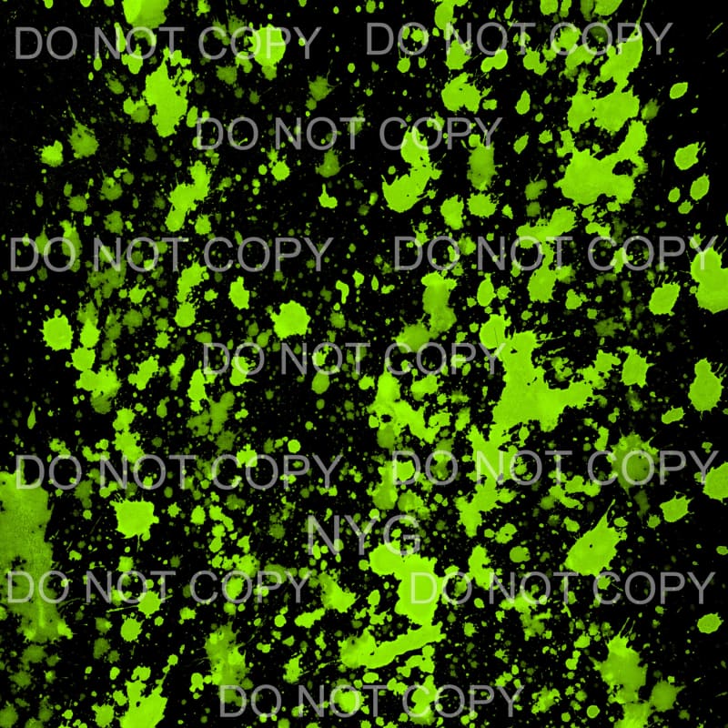 Neon Paint Splatter Sheet #7 Sublimation transfers - 13 x 9