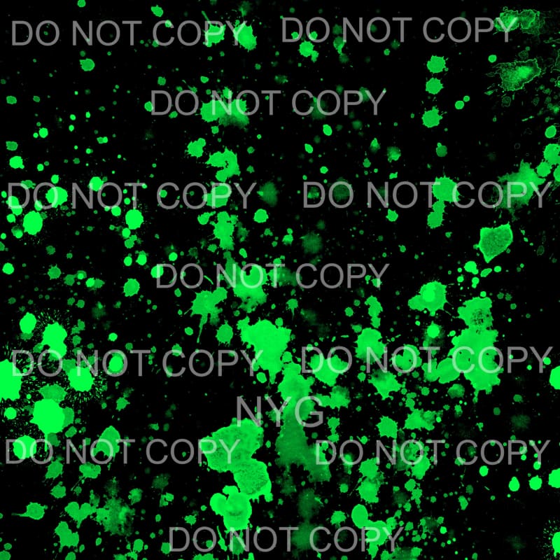 Neon Paint Splatter Sheet #8 Sublimation transfers - 13 x 9