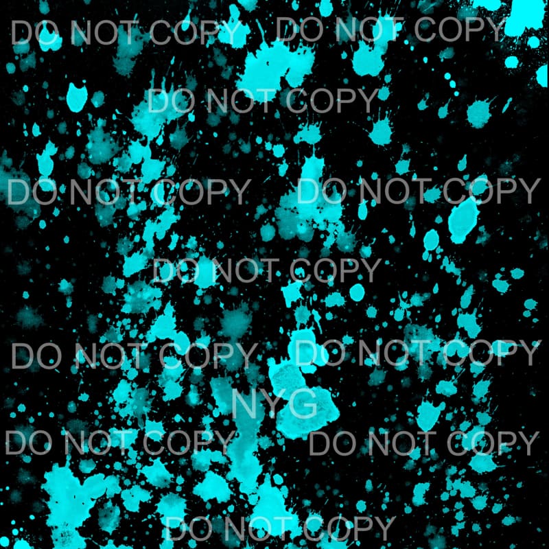 Neon Paint Splatter Sheet #9 Sublimation transfers - 13 x 9