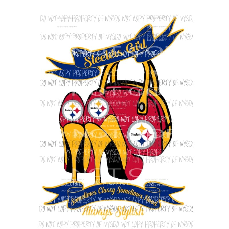 NFL Steelers heels Sublimation transfers Heat Transfer