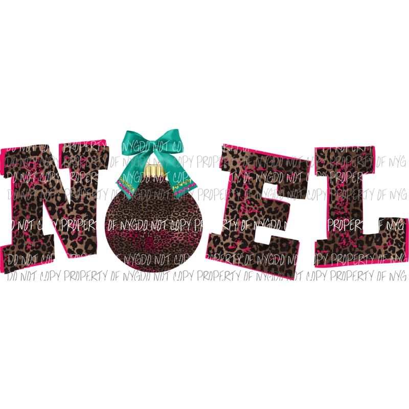 Noel - Leopard - Christmas Sublimation transfers Heat Transfer