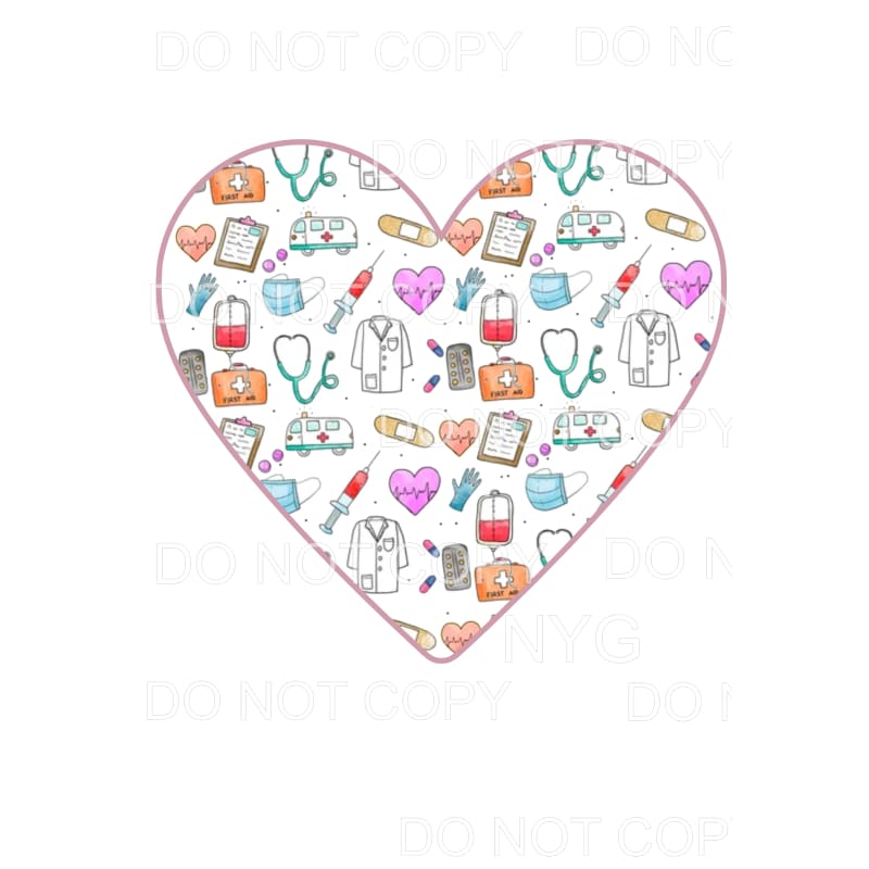 Nurse Heart # 7302 Sublimation transfers - Heat Transfer