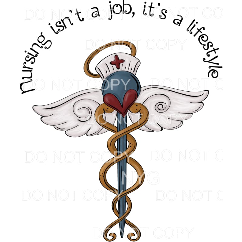 Nusing Isn’t A Job It’s A Lifestyle Caduceus Angel Wings