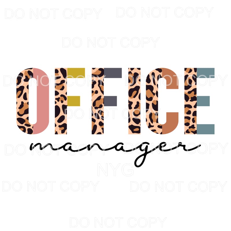 Office Manager Half Leopard Neutral #745 Sublimation