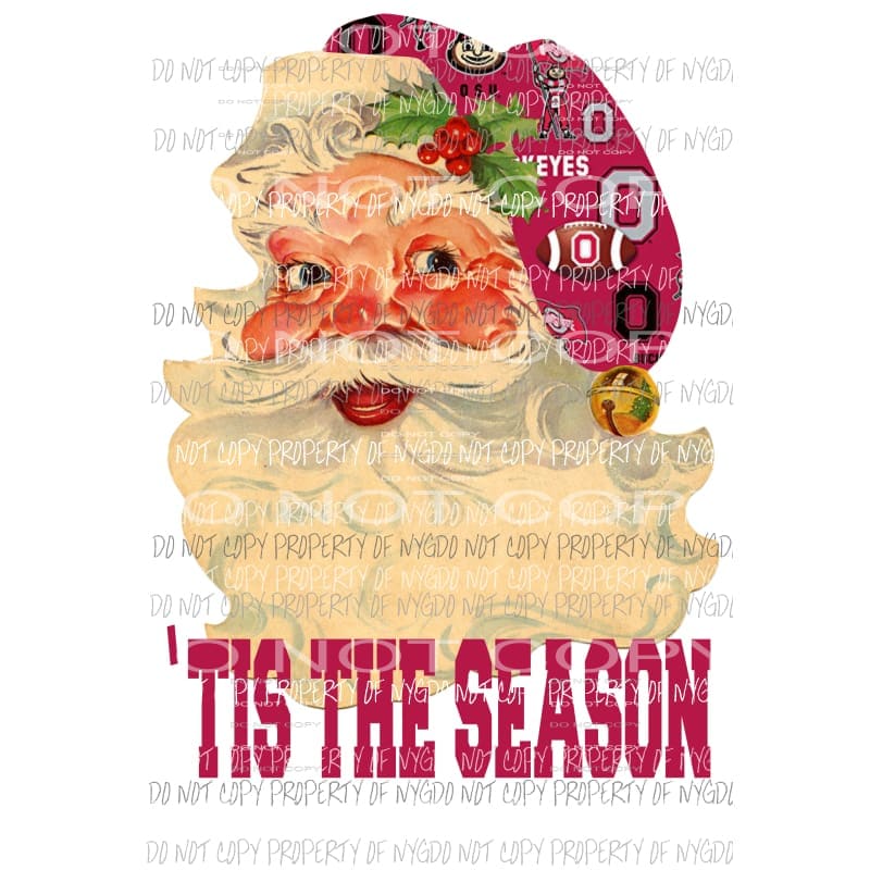 Ohio state buckeyes Santa Sublimation transfers Heat Transfer