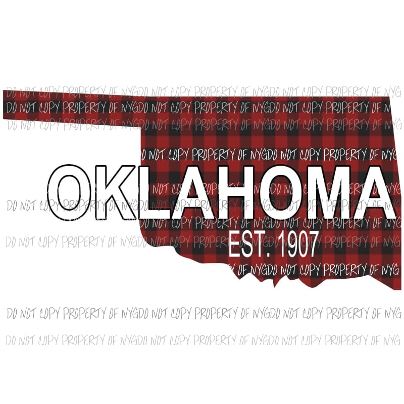 Oklahoma Est 1907 Sublimation transfers Heat Transfer