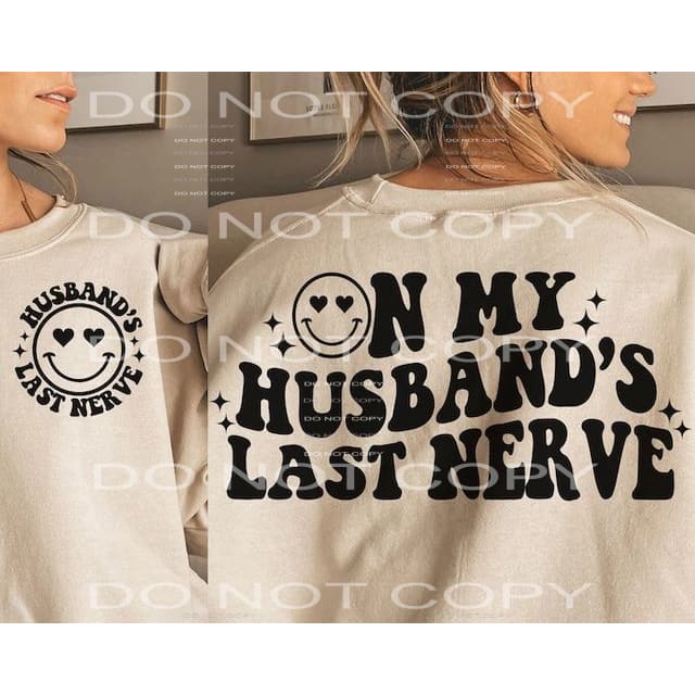 on my husbands last nerve # 8086 comes with pocket size