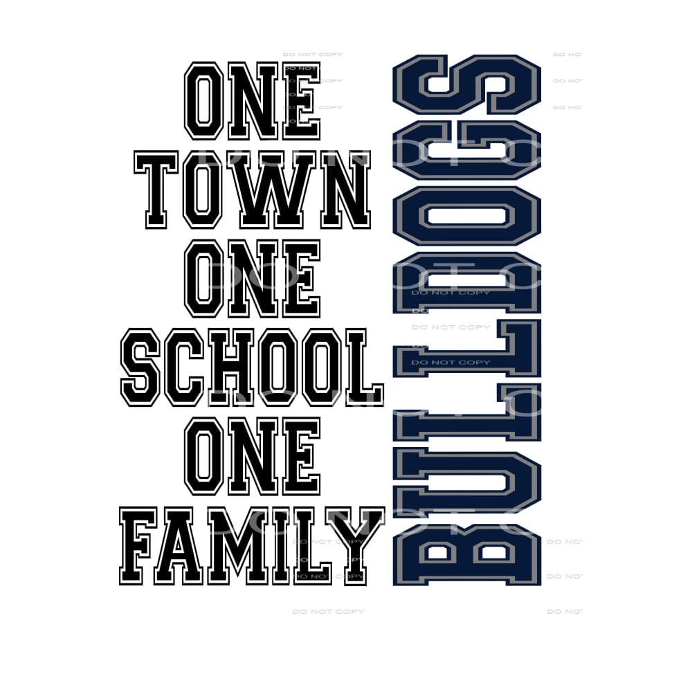 one town BULLDOGS # 44999 Sublimation transfers - Heat