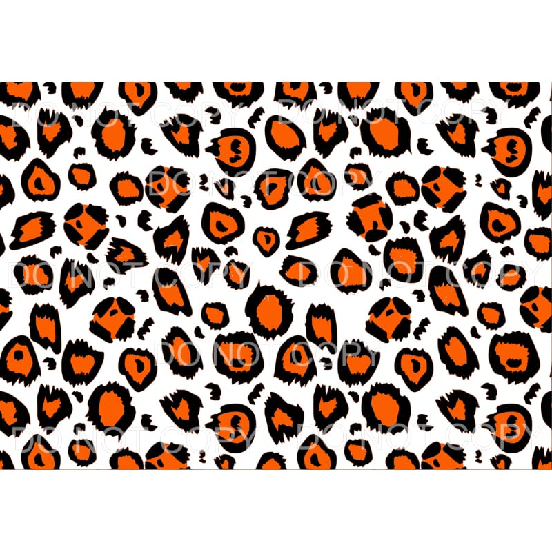 Orange Leopard Sheet #336 Sublimation transfers - Heat