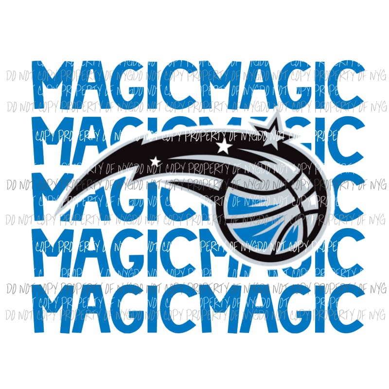 Orlando Magic stacked Sublimation transfers Heat Transfer