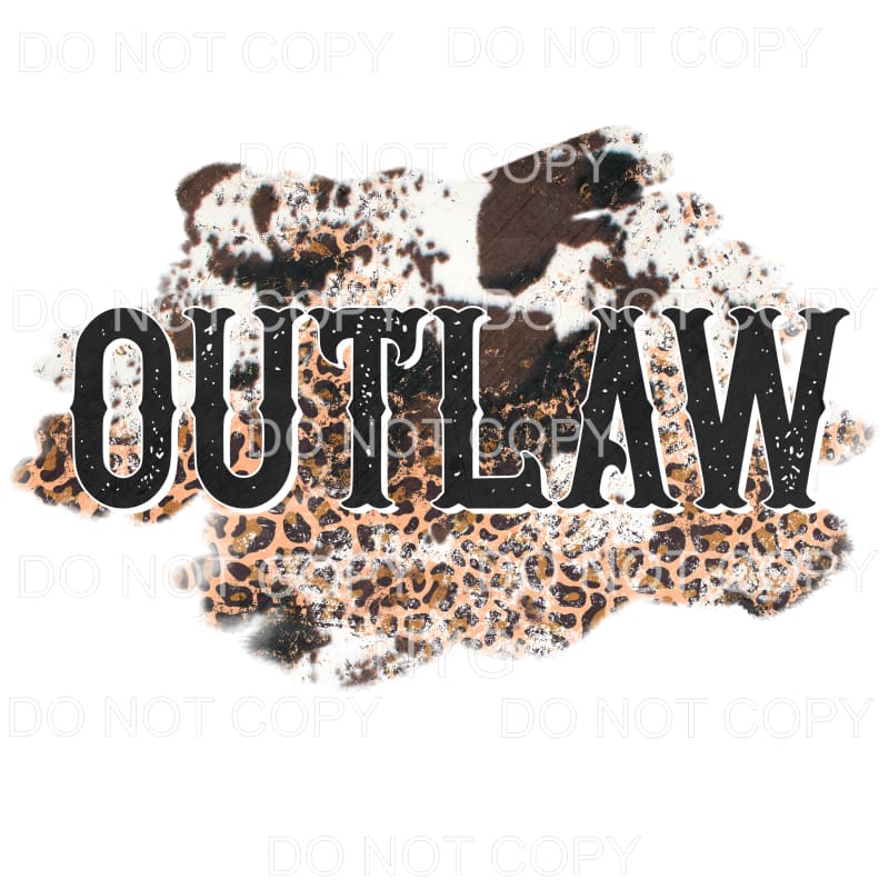 Outlaw Leopard Cowhide Sublimation transfers - Heat Transfer