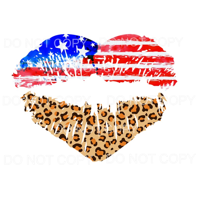 Patriotic Lips USA American 4th of July #12 Sublimation