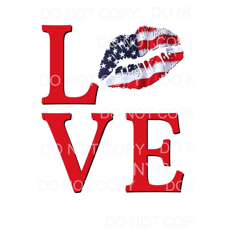 Patriotic Lips USA American 4th of July #15 Sublimation