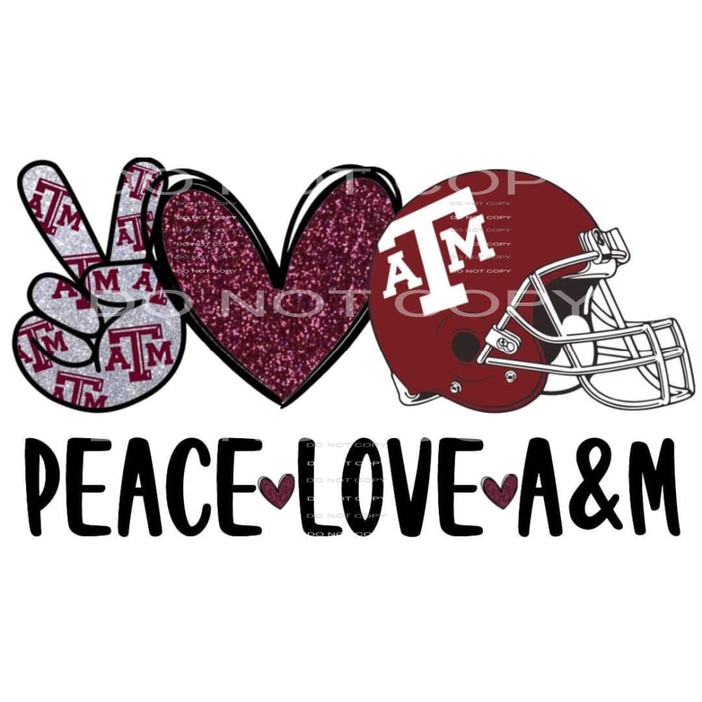 peace love A and M #5095 Sublimation transfers - Heat