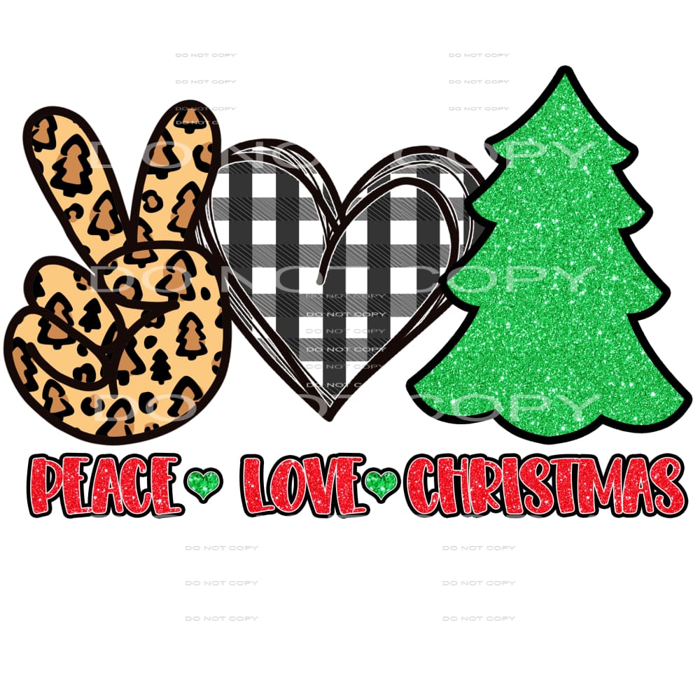 peace love Christmas #7501 Sublimation transfers - Heat