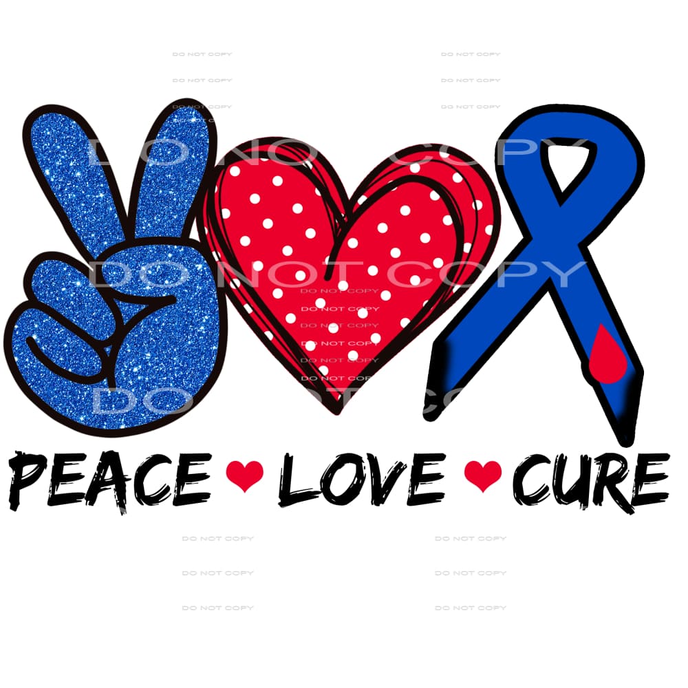 peace love cure #6278 Sublimation transfers - Heat Transfer