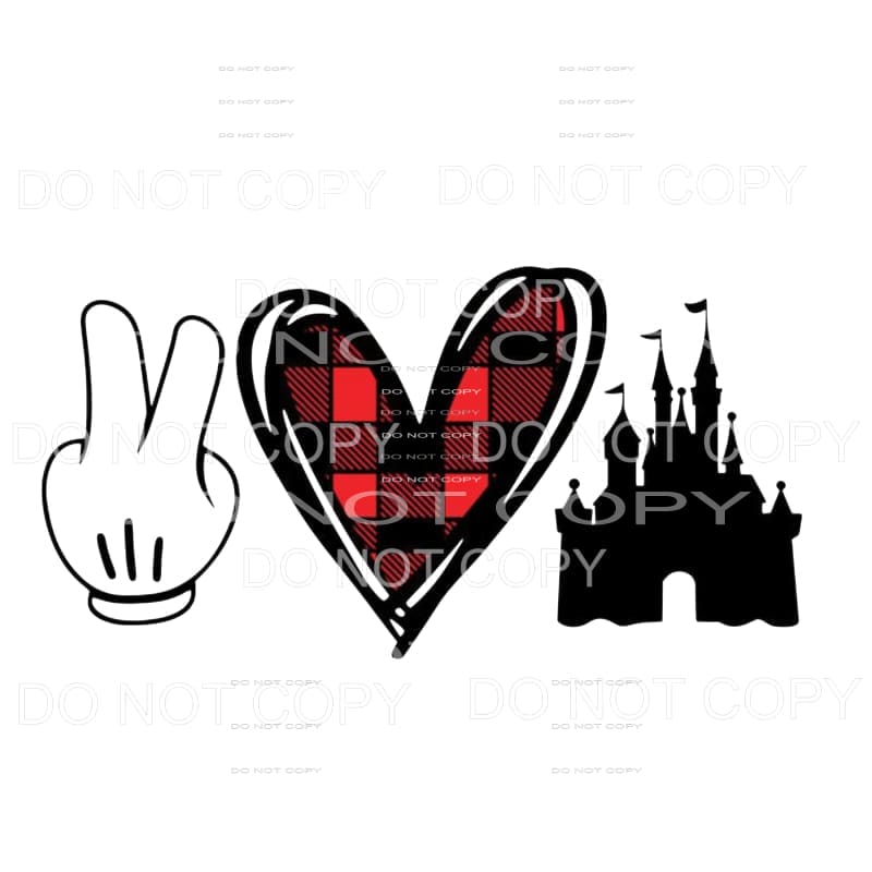 Peace Love Disney # 2 Sublimation transfers - Heat Transfer