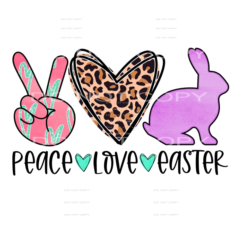 peace love easter #4548 Sublimation transfers - Heat