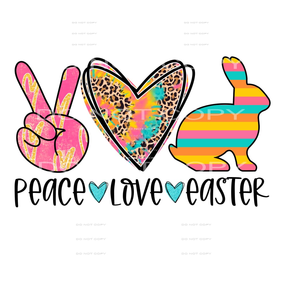 peace love easter #4549 Sublimation transfers - Heat