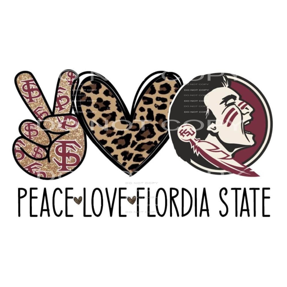 peace love Florida state #6014 Sublimation transfers - Heat