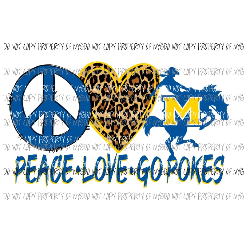 Peace Love Go Pokes #1 Sublimation transfers Heat Transfer