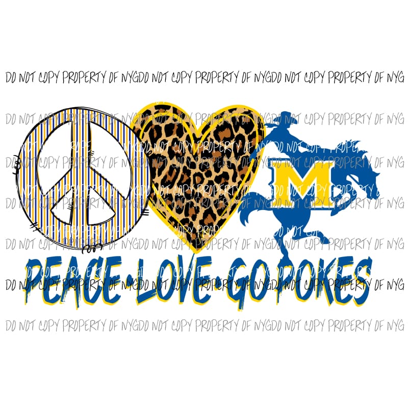 Peace Love Go Pokes #2 Sublimation transfers Heat Transfer