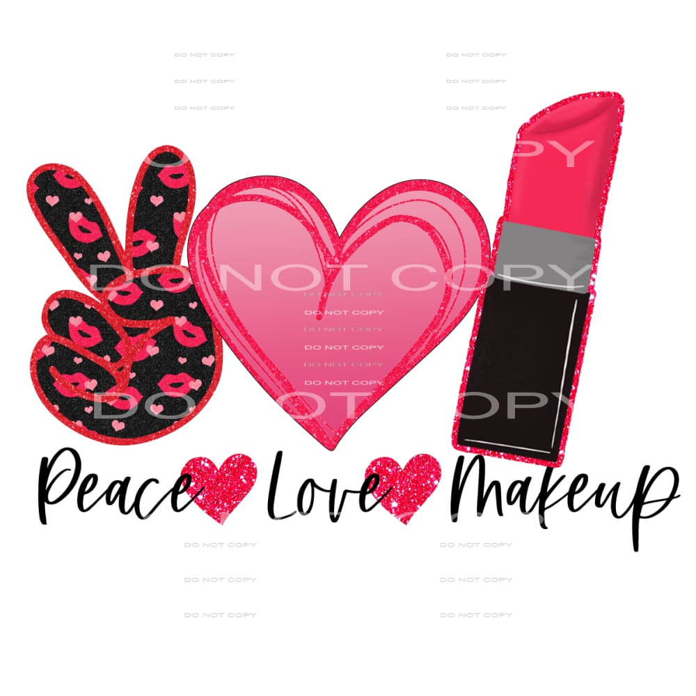 peace love makeup #6265 Sublimation transfers - Heat