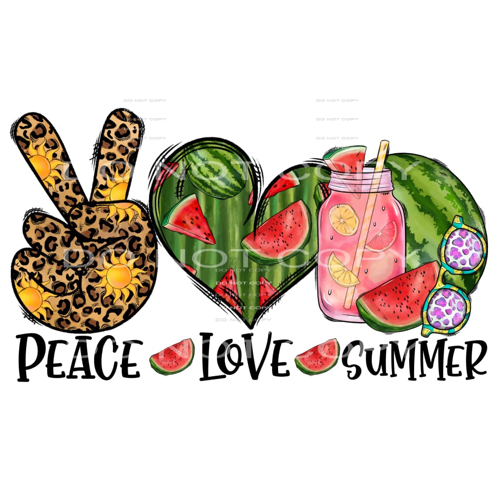 peace love summer #7205 Sublimation transfers - Heat