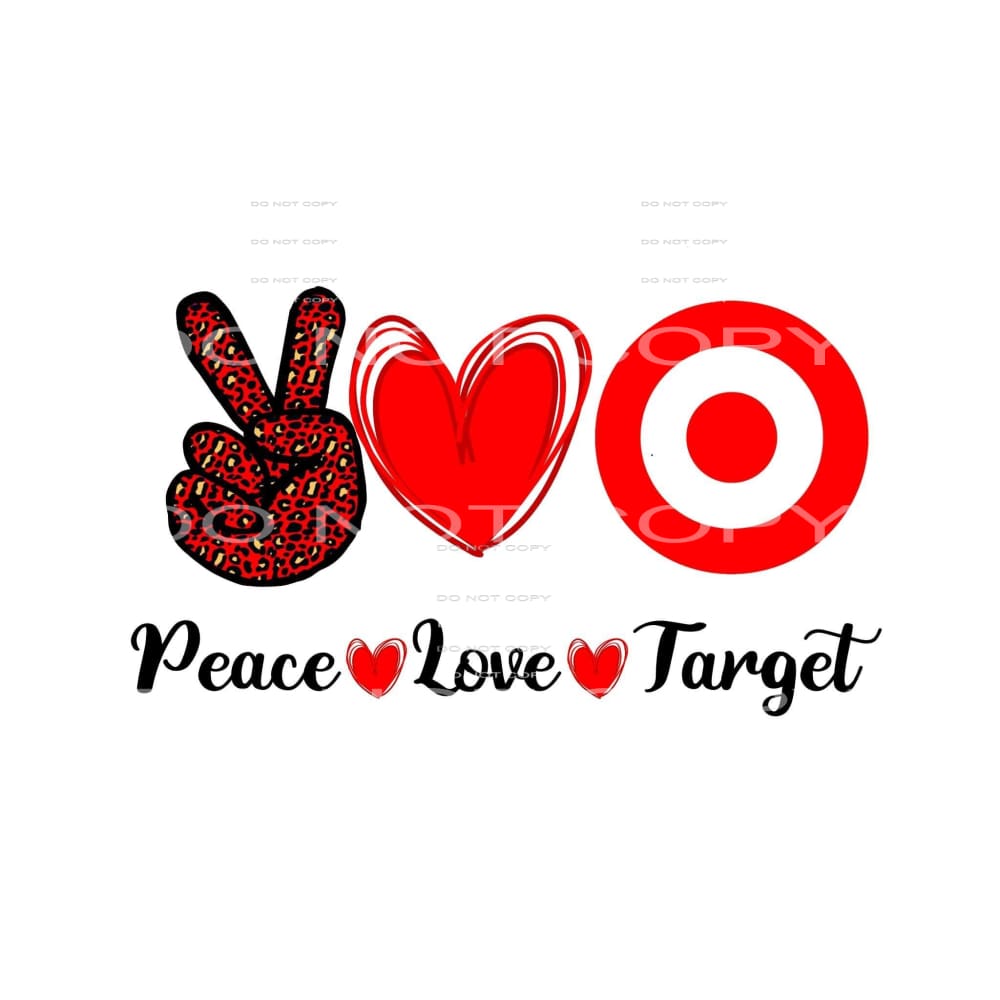 peace love target #5070 Sublimation transfers - Heat