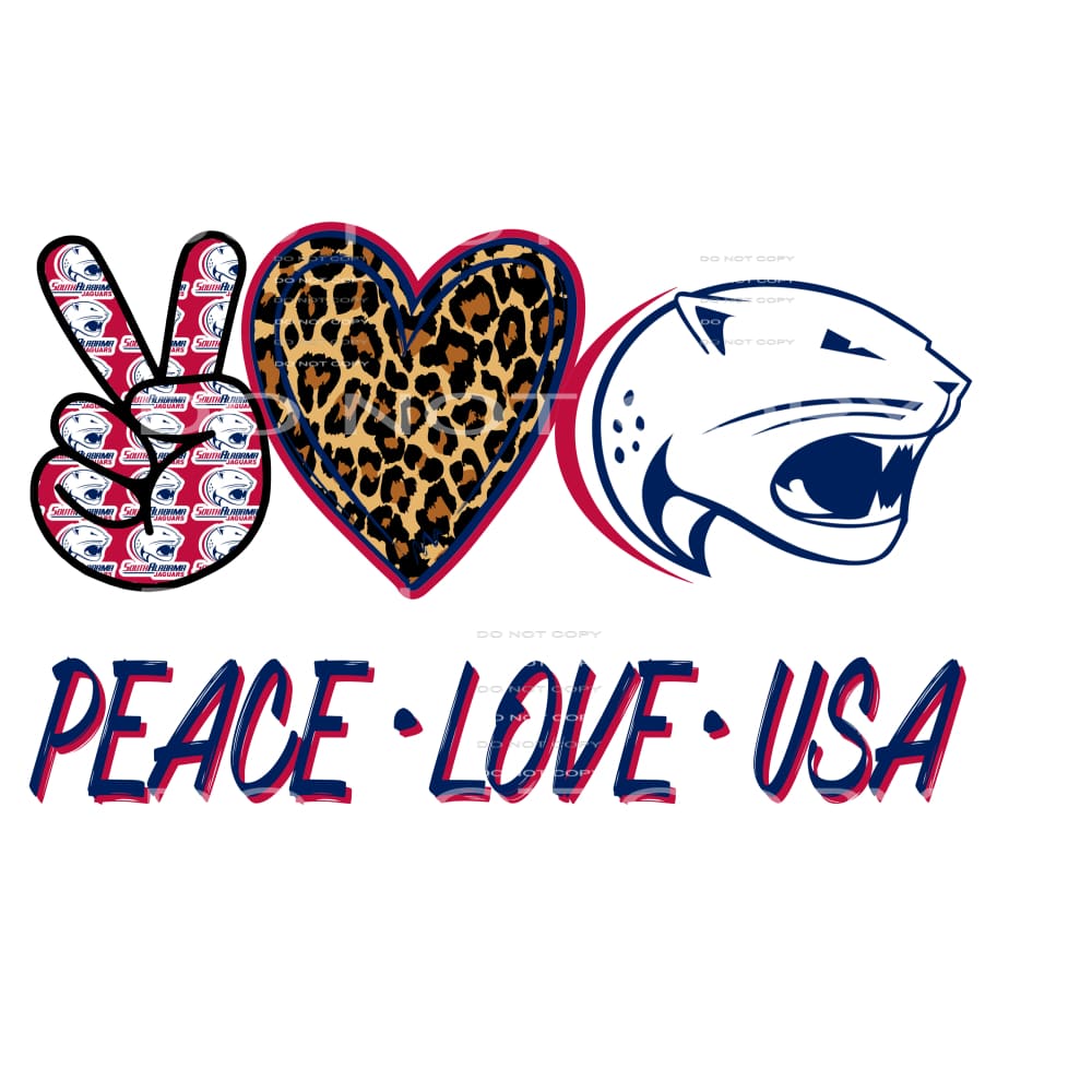 Peace Love USA # 12100 Sublimation transfers - Heat Transfer