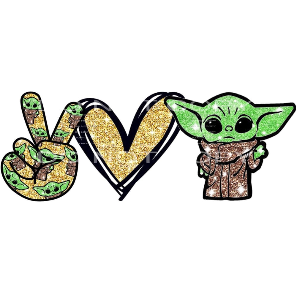 peace love yoda #5066 Sublimation transfers - Heat Transfer