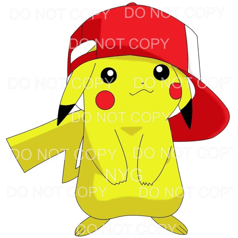 Pikachue Red Baseball Cap Pokemon #1337 Sublimation