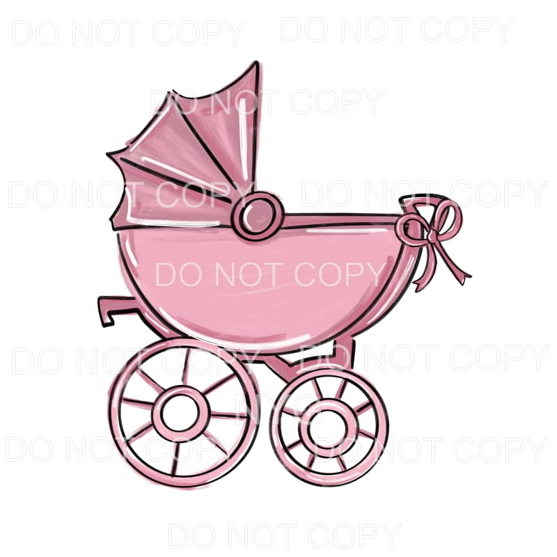 Pink Baby Buggy Sublimation transfers - Heat Transfer