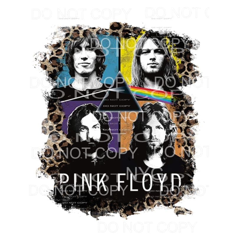 Pink Floyd leopard abstract frame Sublimation transfers -