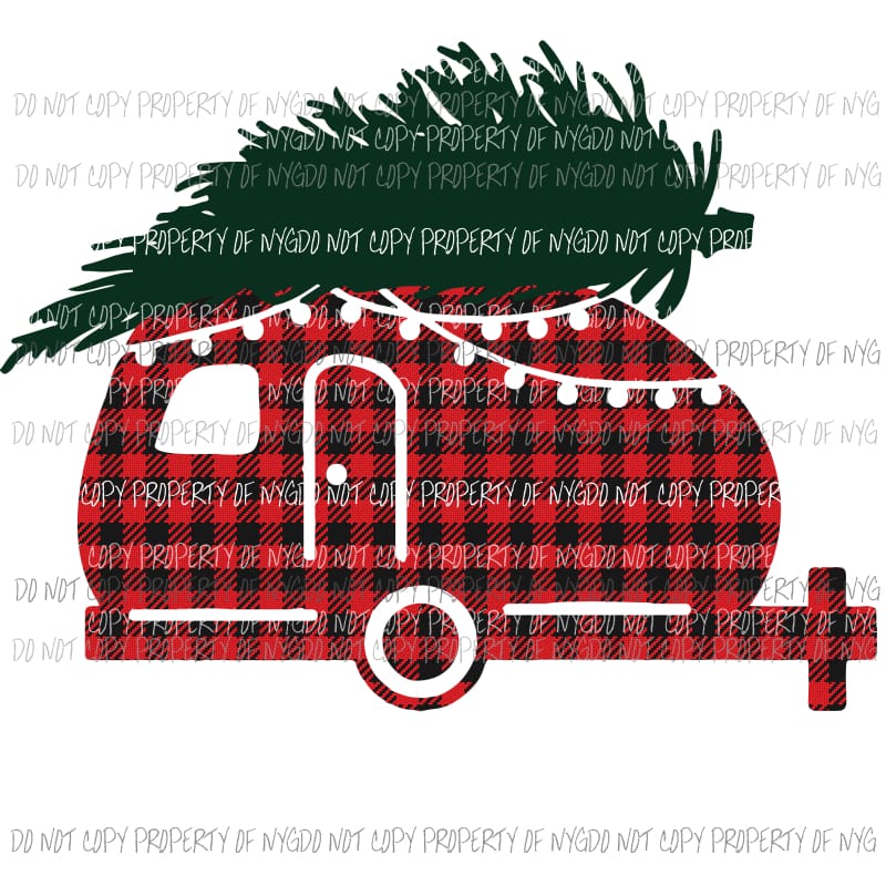 plaid camper tree Sublimation transfers Heat Transfer