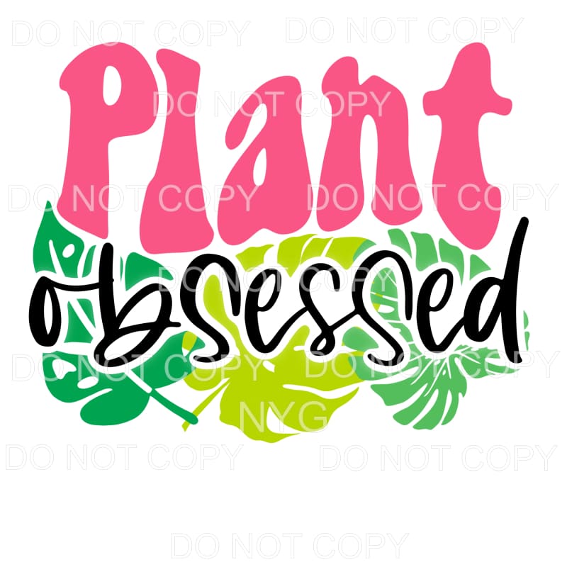 Plant Obsessed Leaves Retro Sublimation transfers - Heat