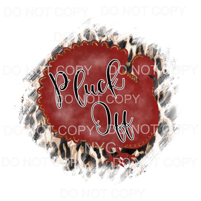 Pluck Off Turkey Gold Glitter Leopard #1459 Sublimation