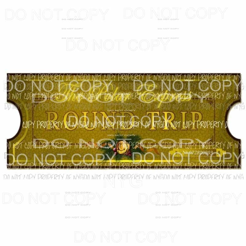 Polar bear express 3 golden ticket Sublimation transfers Heat Transfer
