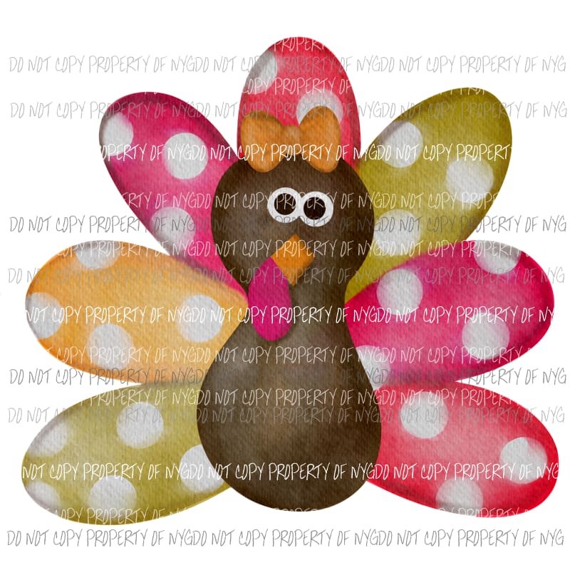 polka dot turkey Sublimation transfers Heat Transfer