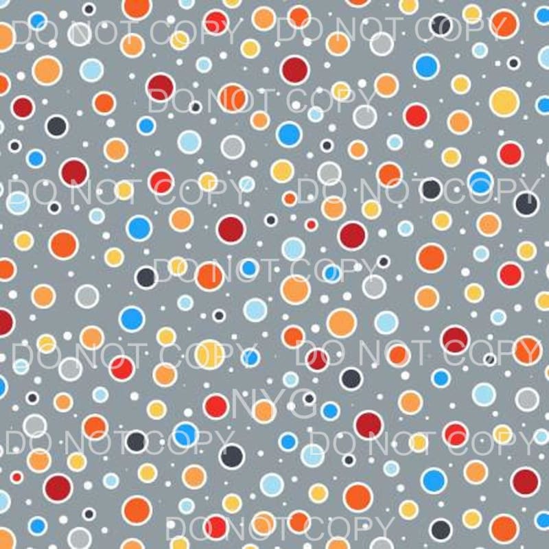 Polka Dots Grey Background Sheet Sublimation transfers - 13