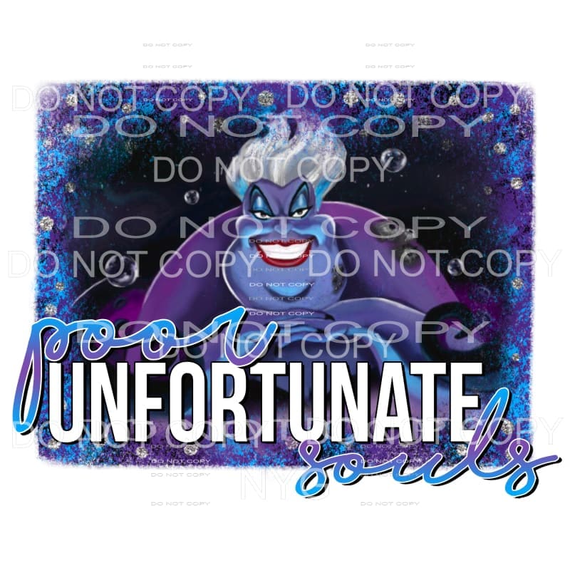 Poor Unfortunate Souls Ursula Sublimation transfers - Heat