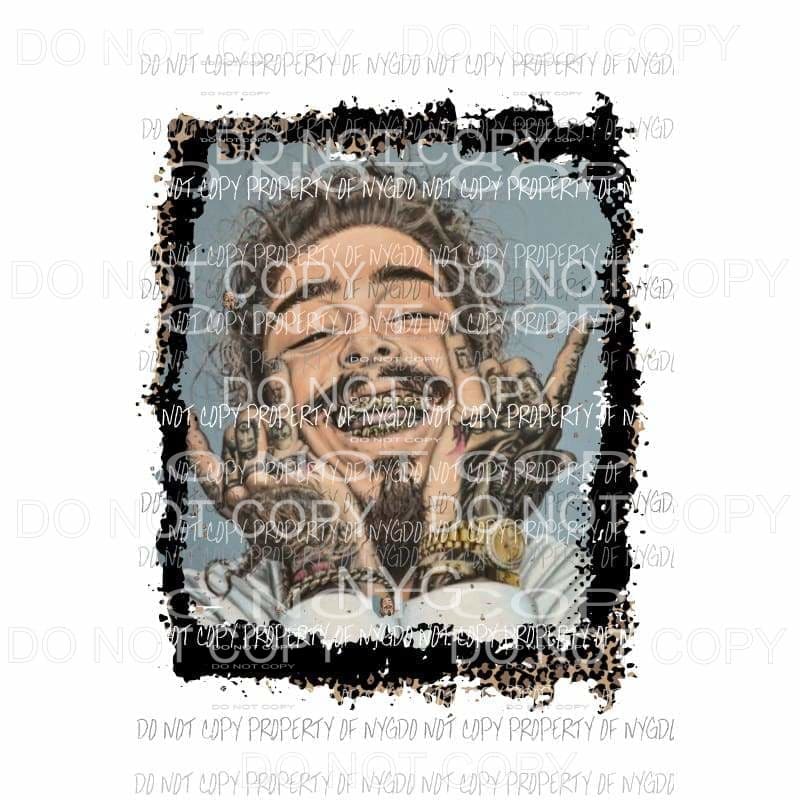 Post Malone #9 Sublimation transfers Heat Transfer
