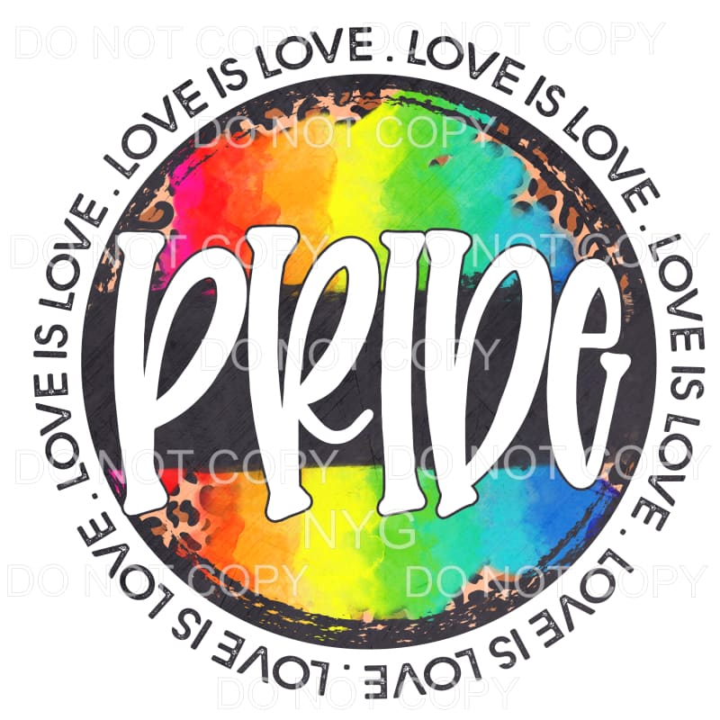 Pride Rainbow Leopard Circle Sublimation transfers - Heat