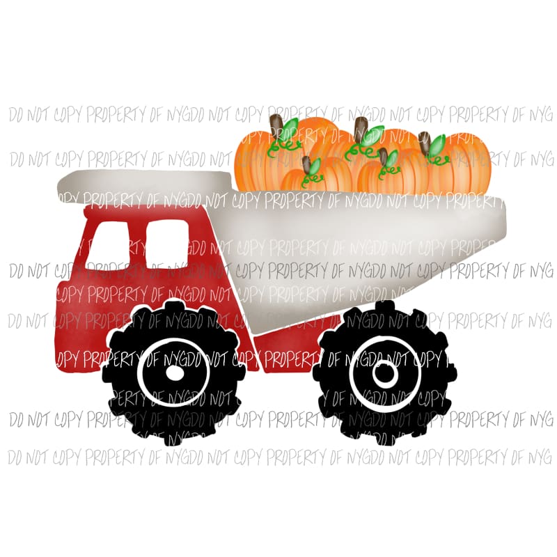 Pumpkin Dump Truck Halloween # 2 Sublimation transfers Heat Transfer
