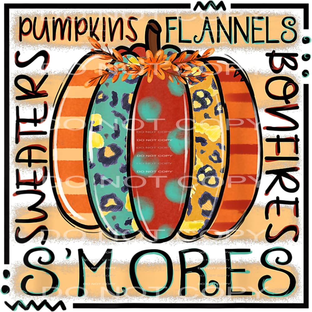 Pumpkin Fall Vibes # 8738 Sublimation transfers - Heat