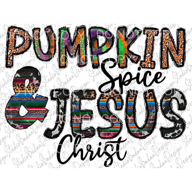 Pumpkin Spice & Jesus Christ Orange Leopard Tie Dye Serape