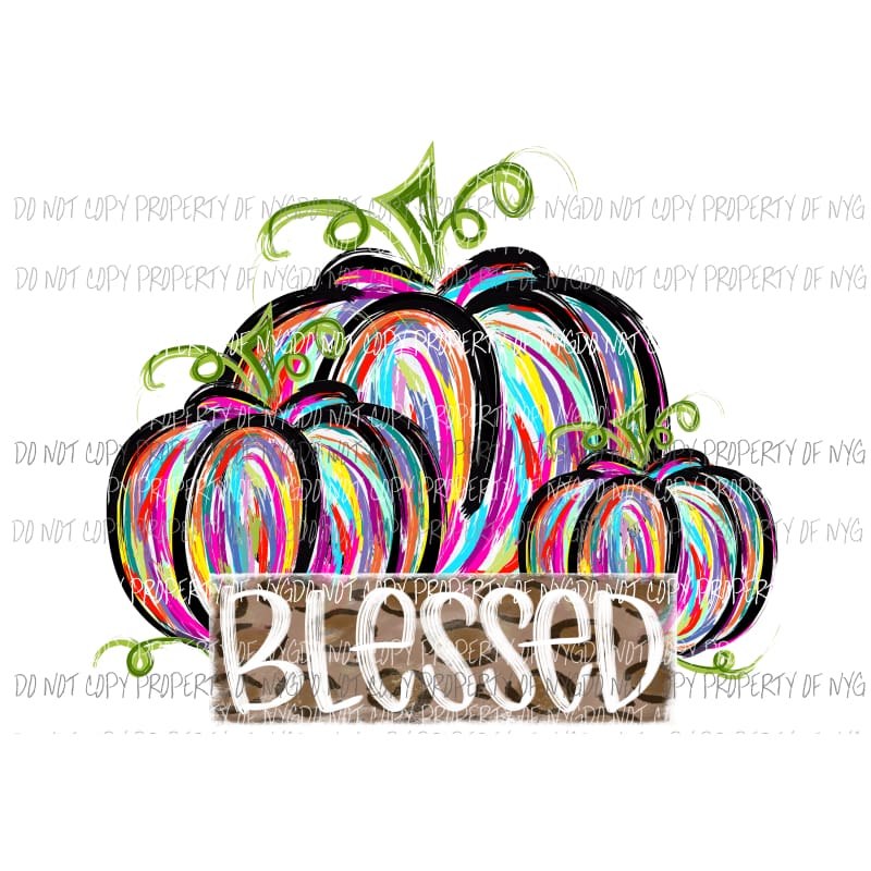 pumpkin trio # 8 Blessed Sublimation transfers Heat Transfer